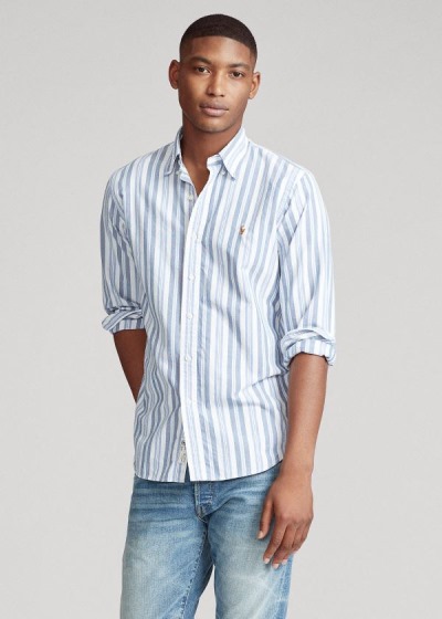 Men's Polo Ralph Lauren Classic Fit Striped Shirts | 683517KHB